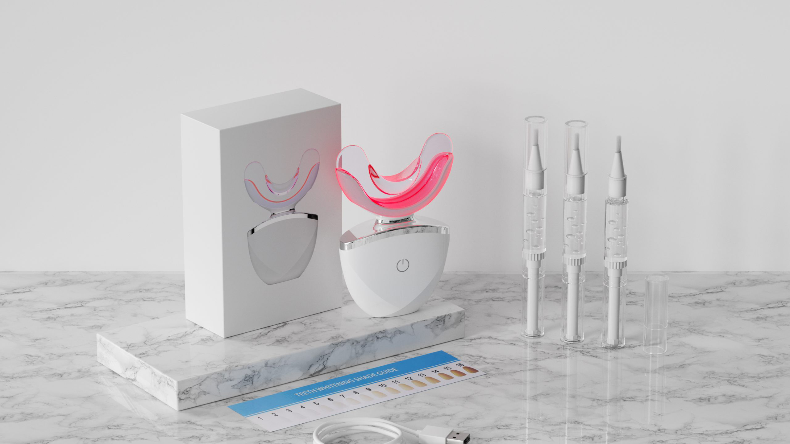 Red & Blue Light Teeth Whitening Device Custom LOGO